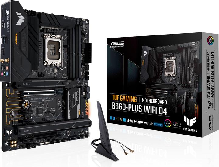 Produktbild ASUS TUF GAMING B660-PLUS D4 (LGA 1700, Intel B660, ATX)