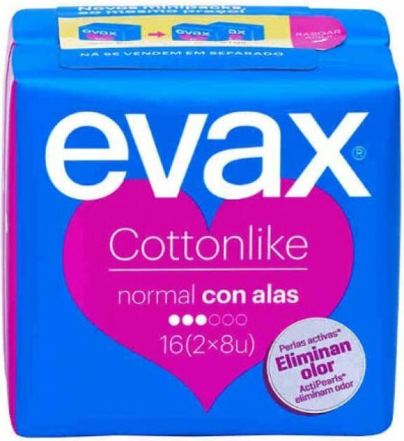 Produktbild Evax COTTONLIKE compresas normal alas 16 uds (16 x, Damenbinden)