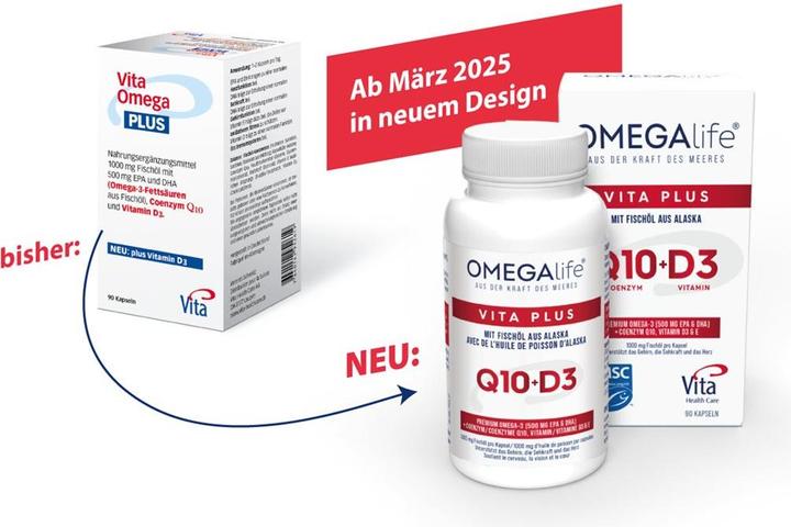 Actual product image Omega-Life OMEGA Life Vita Plus Kaps Ds 90 (90 Piece, Capsules, 202 g)