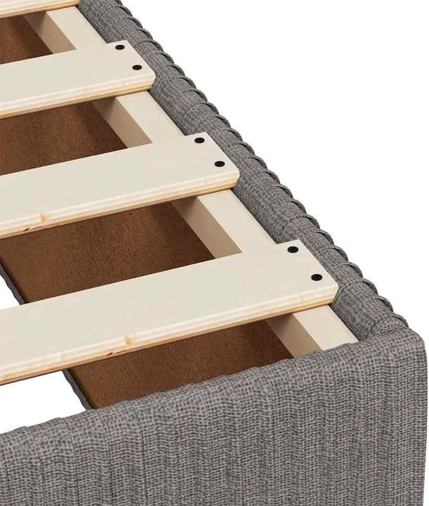 Produktbild VidaXL Boxspringbett Polsterbett Bett Einzelbett Matratze Taupe 80x200cm Stoff (80 x 200 cm, 80 x 200 cm)