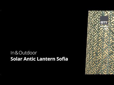 Produktbild STT Windlicht Solar Antic Ball Sofia, Ø 40 cm, Aqua