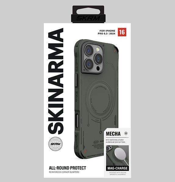 Produktbild Skinarma case Mecha iPhone 16 Pro 6.3" Magnetic Charging olive (Apple iPhone 16 Pro)