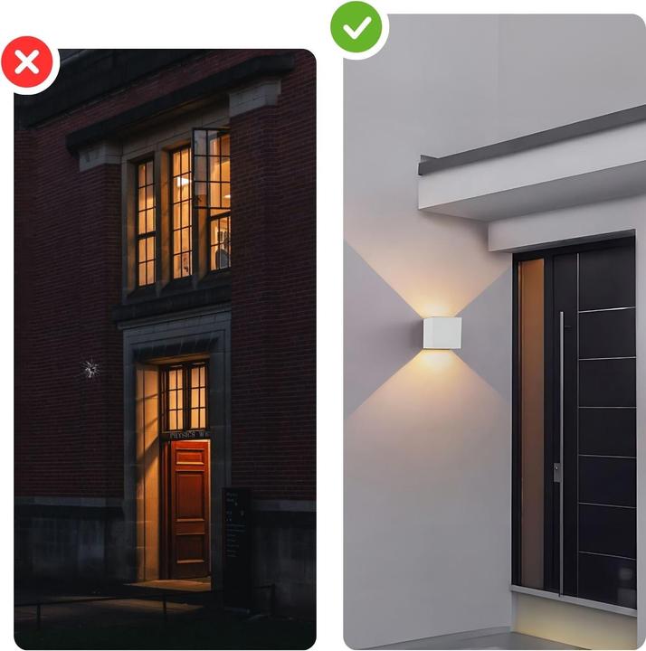 Produktbild Hermex LED-Fassadenleuchte Wandleuchte Wandstrahler Wandlampe Up-Down-Wandleuchte (1000 lm, IP65)