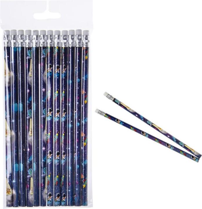 Produktbild LG-Imports Weltall Bleistifte mit Radiergummi Weltraum Party (12 x)