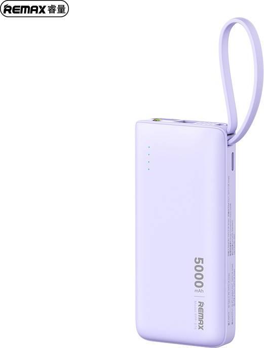 Actual product image Remax RPP-676 Xiaoxiao 2.1A Powerbank 5000mAh mit iPhone Kabel, Lila (5000 mAh)