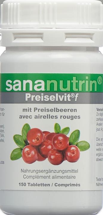 Image du produit Sananutrin f Concentré d'airelles rouges avec vit. C 1 (150 pièce(s), Cachets, 98 g)