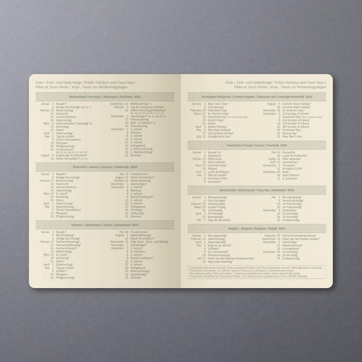 Valori nutrizionali e ingredienti Sigel Calendario settimanale (A4+, Copertina rigida, Tedesco)