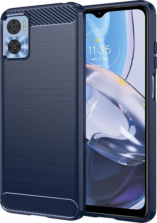 Produktbild Techsuit - Carbon Silicone - Motorola Moto E22 / Moto E22i - Blue (Motorola Moto E22, Motorola Moto E22i)
