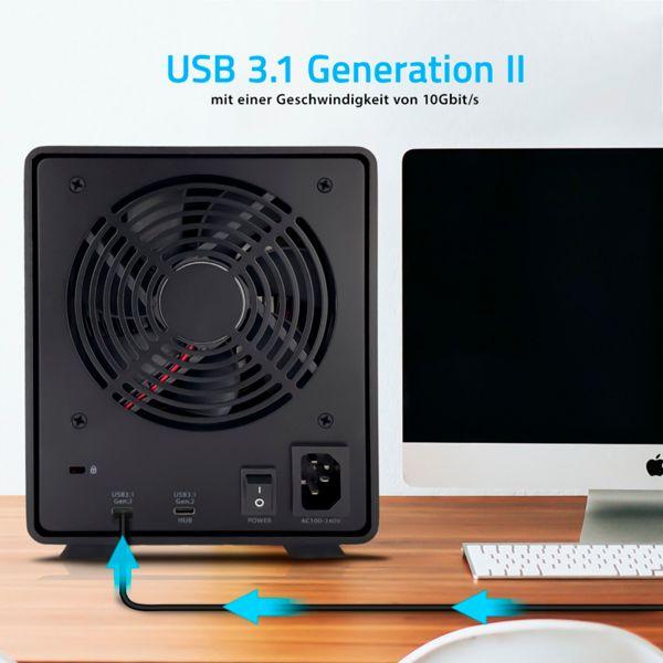 Produktbild Fantec MB-X5U31H 5x 3,5 Gehäuse (2.5", 3.5")