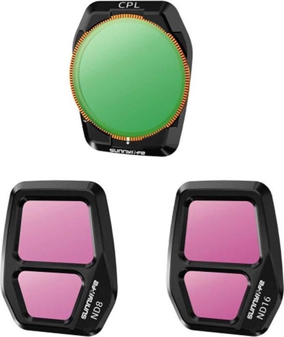 Sunnylife A3S-FI925CPL adjustable lens filter, CPL+ND8+ND16 for AIR 3S 3pcs (Drone filters, DJI Air 3s)
