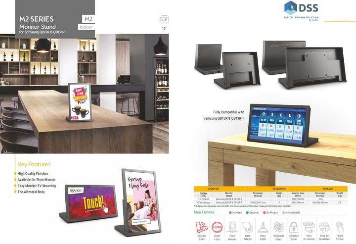 Image du produit DSS Cadre pour moniteur de table, 13", noir / 3653