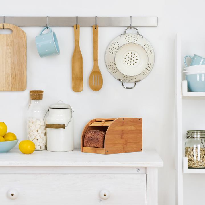Actual product image Relaxdays Bread Bin with Rolling Lid