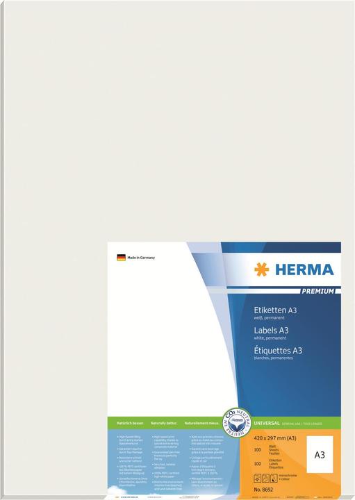 Actual product image HERMA Universal labels A3