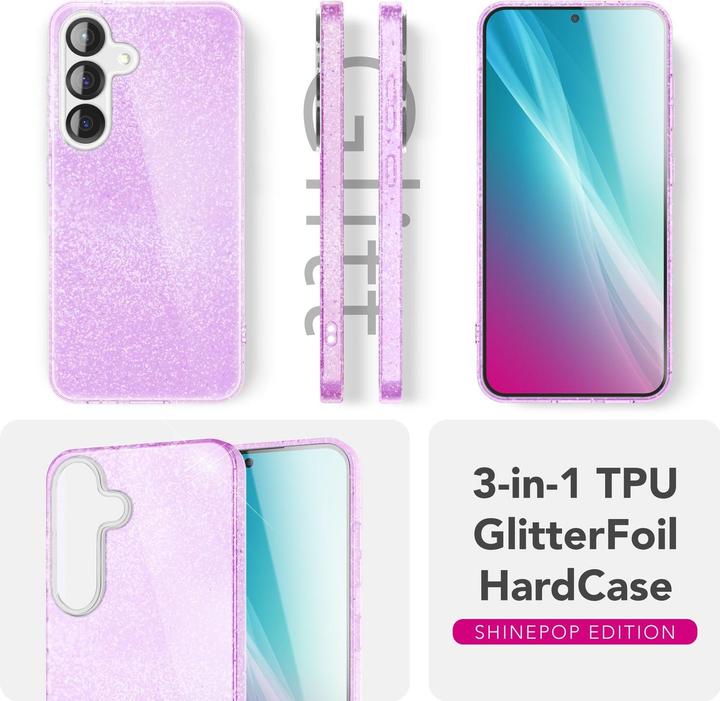 Produktbild Nalia ShinePop - Stabile Glänzende Glitzer Hülle - Glamour Glitter Cover (Samsung Galaxy S25)