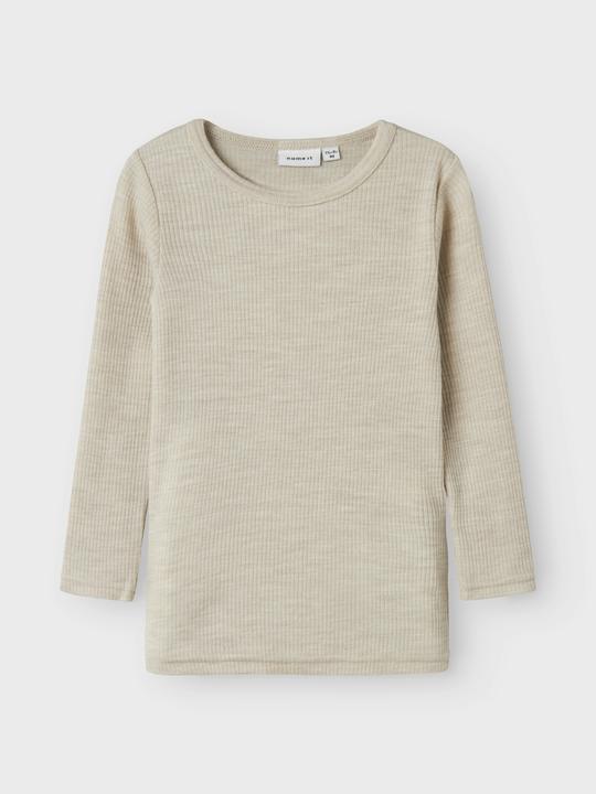 Actual product image Name it Nmnwax Wool Rib Ls Top Noos (122)