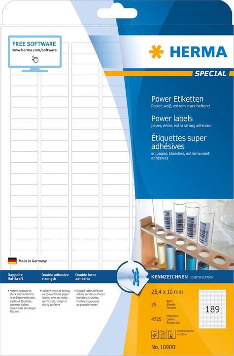 Produktbild HERMA Power Etiketten A4