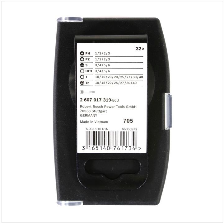Produktbild Bosch Professional Zubehör Bits-Satz mit Klingenhalter (Kreuz Phillips PH M1, Kreuz Phillips PH M2, Kreuz Pozidriv PZ M1, Kreuz Pozidriv PZ M2, Kreuz Phillips PH M3, Kreuz Pozidriv PZ M3, Innensechsrund TX mit Loch M10, Innensechsrund TX mit Loch M20, Innensechsrund TX Mit Loch M25, Innensechsrund TX mit Loch M27, Innensechsrund TX mit Loch M30)