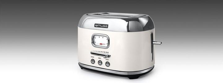 Actual product image Muse MS120 SC Stainless Steel Toaster beige