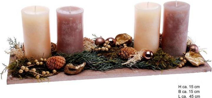 Immagine prodotto Fresca-Plant Vassoio in legno con colonna 60/130 crema u.60/130 pietra TREND (15 cm)