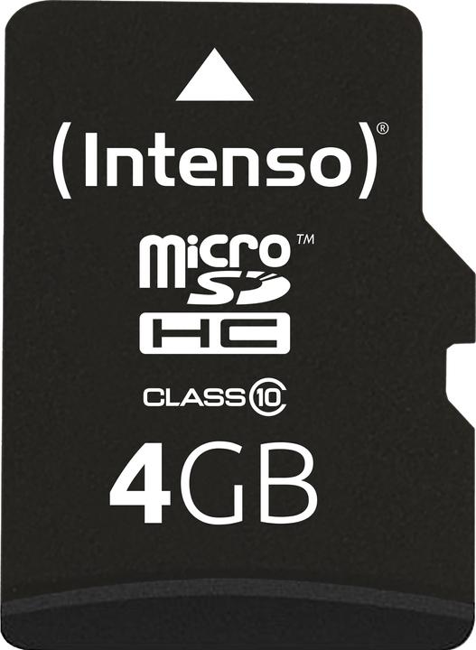 Actual product image Intenso microSD Class 10 (4 GB, microSDHC, U1)
