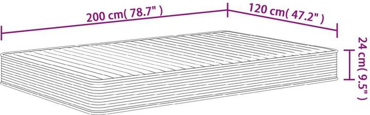 Actual product image VidaXL Isaiah (120 x 200 cm, Foam core)