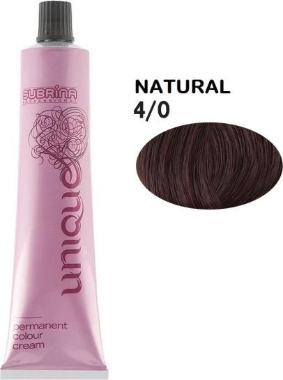 Immagine prodotto Konjac Sponge Tintura permanente per capelli Subrina Professional Unique 4/0, castano medio, 100ml (4, 0 Castagno medio)