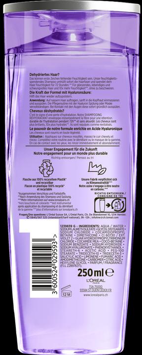 Produktbild L'Oréal Paris Elseve Hyaluronic (250 ml, Flüssiges Shampoo)