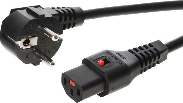 Produktbild Iec Lock Netzanschlusskabel Schutzkontaktstecker abgewinkelt an Kaltgerätebuchse 10 (3 m)