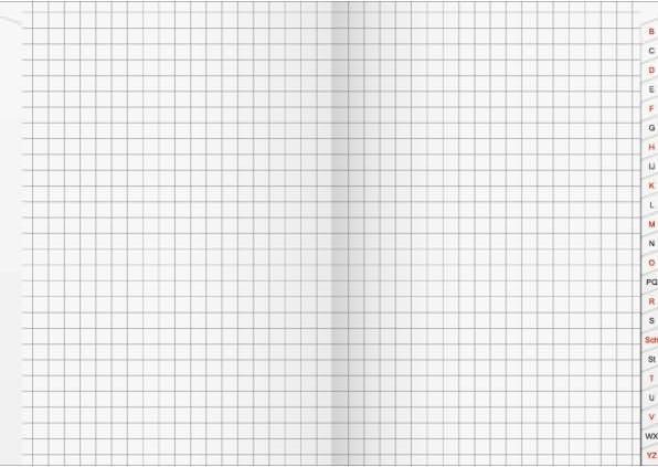 Produktbild König & Ebhardt Registerbuch DIN A6 kariert 70g/m² 96 Bl. (A6, Kariert)