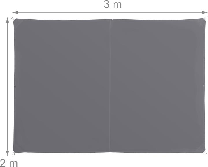 Actual product image Relaxdays Grey Rectangular Awning (300 x 200 x 0.5 cm)