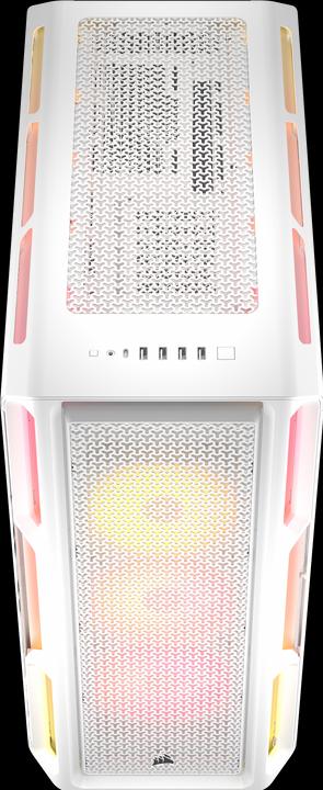 Produktbild Corsair Geh Midi 5000T LX RGB (Tempered Glass) White (E-ATX, Mini-ITX, ATX, mATX)