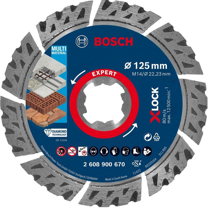 Immagine prodotto Bosch Professional Zubehör Disco da taglio con rivestimento diamantato X-LOCK