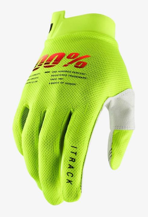 Produktbild 100% Handschuhe iTrack fluo gelb M (M)