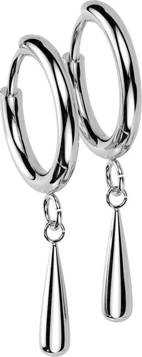 Produktbild Star Piercing Ohrring silber Anhänger Tropfen (ohne Messing, Titan G23)