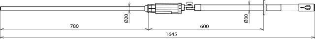 Produktbild Dehn PHE3 6 20 S ZK SpannungsprÃ¼fer PHE III 6 20kV 50Hz Kat. S m. Zahnkupplung