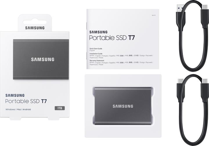Image du produit Samsung Portable T7 Titan Grey (1000 Go)