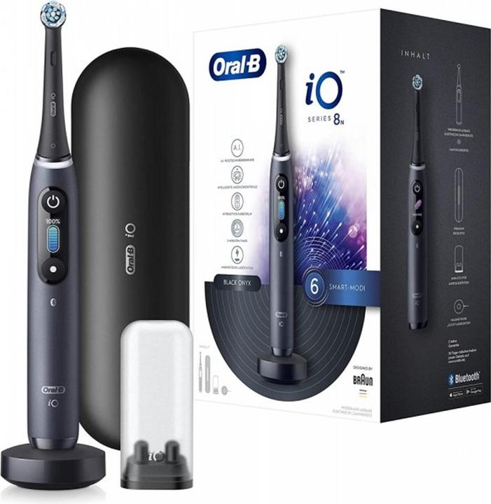 Oral-B iO Series 8n Zwart met extra opzetborstel (Oszillierende Zahnbürste)