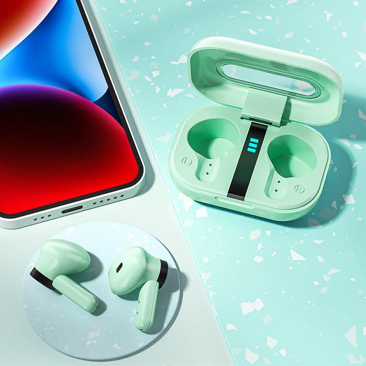 Actual product image Wekome Wireless headphones Bluetooth V5.2 TWS Gree (3.50 h, Wireless)