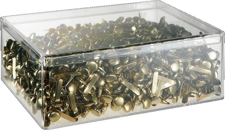 Produktbild Alco Musterbeutelklammer Rundkopf 7 x 17 mm (Ø x L) Stahl beschichtet messing 1.000 St./Pack. (1 x)