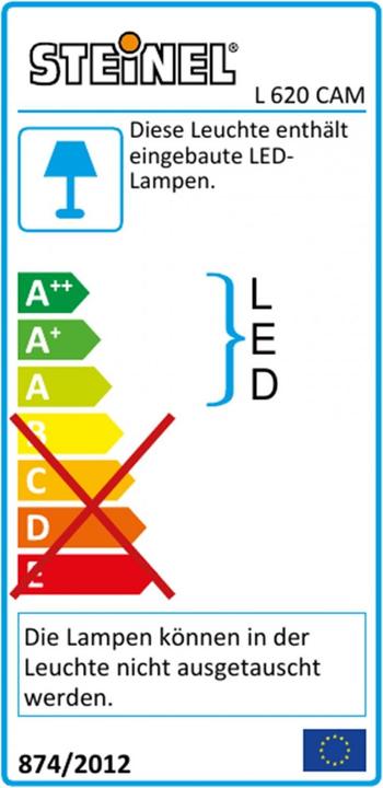 Label énergétique Steinel Cam (1026 lm, IP44)