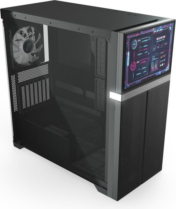 Actual product image Valkyrie VK02 LCD Black (mATX, Mini-ITX, ITX, ATX)