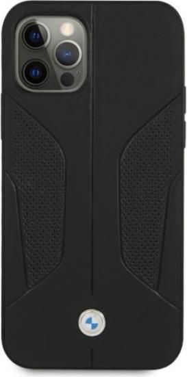 Actual product image BMW Case BMHCP12LRSCSK iPhone 12 Pro Max 6.7" czarny/black hardcase Leather Perforate Sides (Apple iPhone 12 Pro Max)