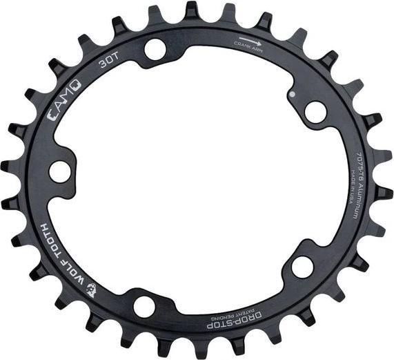 Actual product image Wolf Tooth CAMO Elliptical chainring, 34 t, Drop-Stop B, black (34)