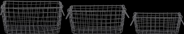 Actual product image Esschert Design Storage basket set of 3, rectangular