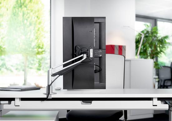 Immagine prodotto Novus 990+1071+000 - Braccio di montaggio per schermo piatto - Bianco - 7 kg - Soffitto/parete/schermi