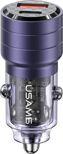 Produktbild Usams Ład. sam. C36 USB+USB-C 95W Fast Charge fioletowy/purple CC176CC02 (US-CC176)