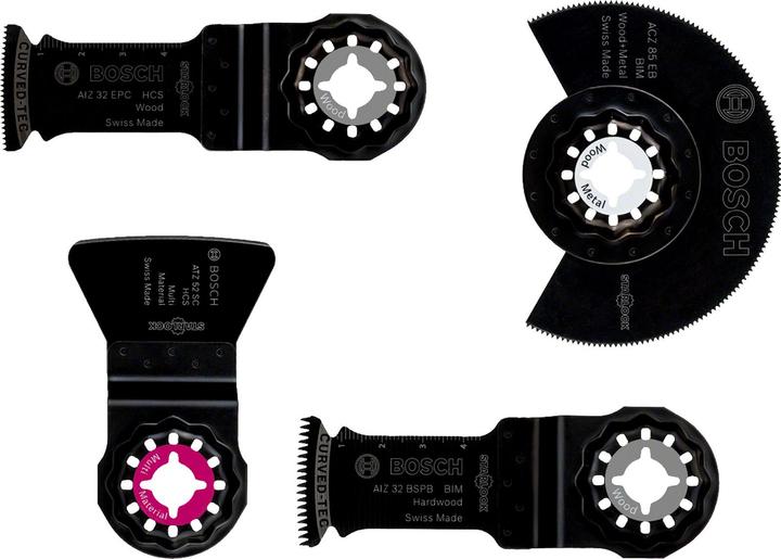 Bosch Zubehör Starlock Boden-/Einbau-Set, 4-teilig, bestehend aus Werkz. für Fussbodenarbeiten
