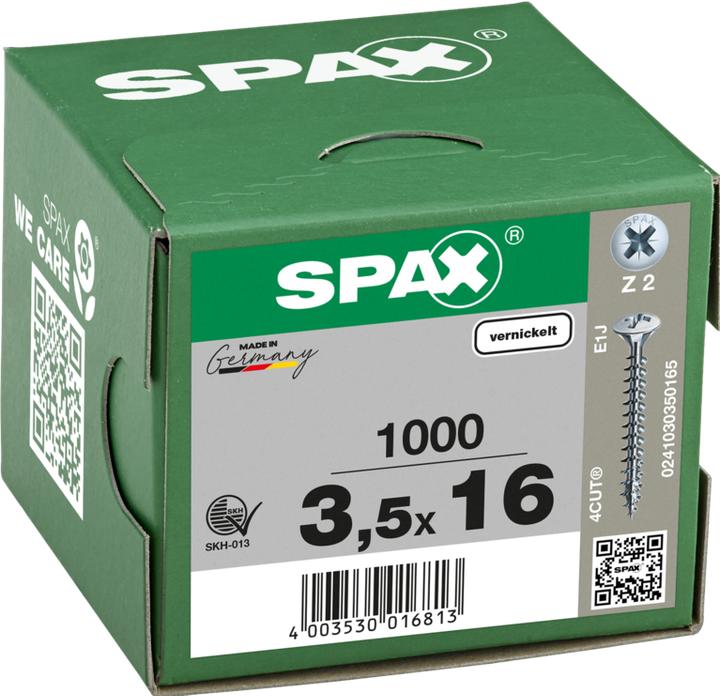 Actual product image Spax Chipboard screws LK, PZ2 3.5x16 mm (1000 Screws per piece)
