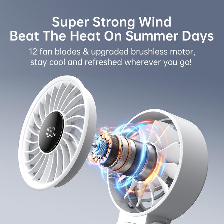 Actual product image Jisulife Handheld Fan Life7 (5000mAh) white