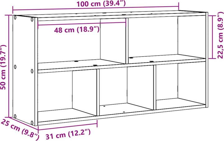 Image du produit VidaXL Étagère murale (100 x 25 x 50 cm)